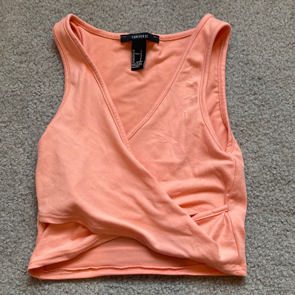 Peach crop top
